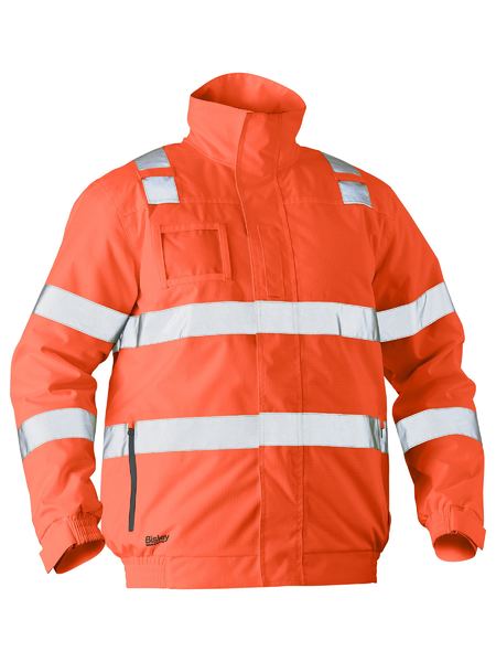 Bisley Mens Taped Hi Vis Wet Weather Bomber Jacket - BJ6770T