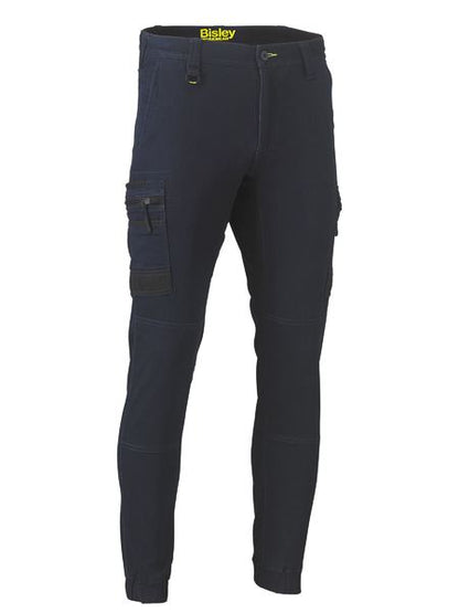 Bisley Mens Flx & Move Stretch Denim Cargo Cuffed Pant - BPC6335