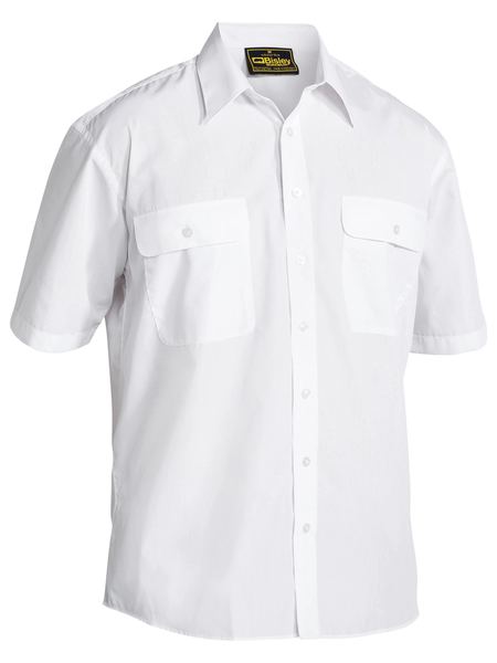 Bisley Mens Permanent Press Shirt Short Sleeve - BS1526
