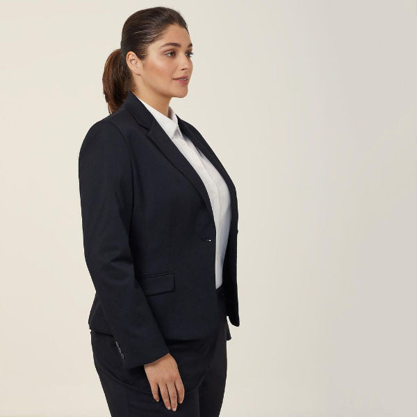 NNT Poly Viscose Stretch Twill 1 Button Cropped Jacket - CAT178