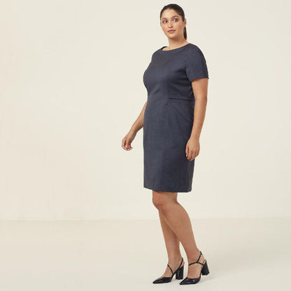 NNT Sharkskin Wool/Poly Short Sleeve Detail Dress - CAT6BE