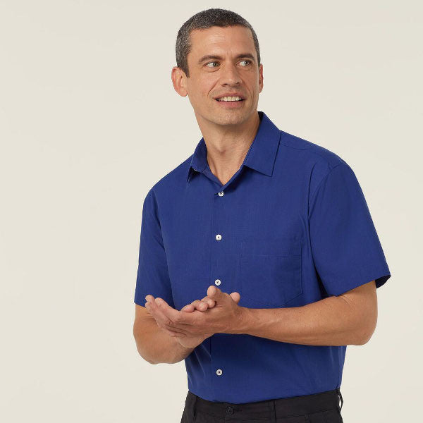 NNT End On End Poly/Cotton Textured Short Sleeve Shirt - CATJB7