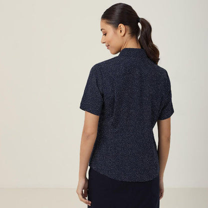 NNT Silvi Poly Spot Print Anti-Bac Short Sleeve Shirt - CATU7H