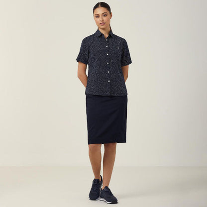 NNT Silvi Poly Spot Print Anti-Bac Short Sleeve Shirt - CATU7H
