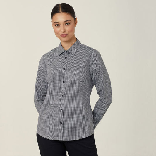 NNT Avignon Gingham Check Long Sleeve Slim Fit Shirt - CATUKS