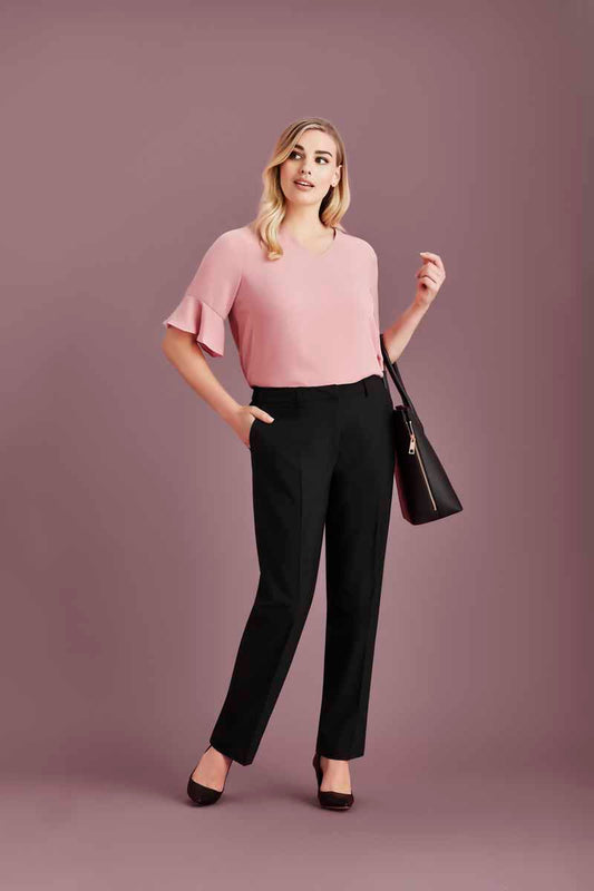 Biz Siena Womens Adjustable Waist Straight Leg Pant - RGP975L