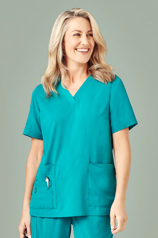 Biz Care Avery Womens Easy fit V Neck Scrub Top - CST941LS
