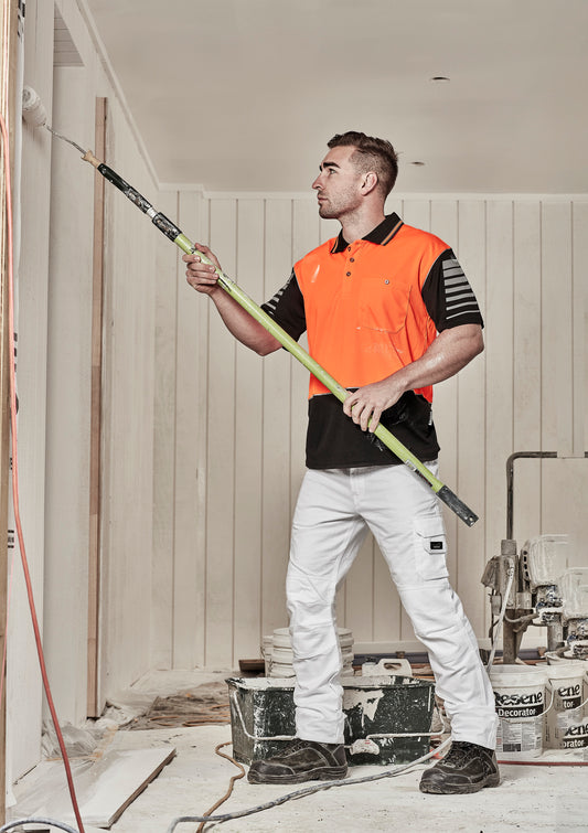 Syzmik Mens Hi Vis Zone Short Sleeve Polo - ZH236