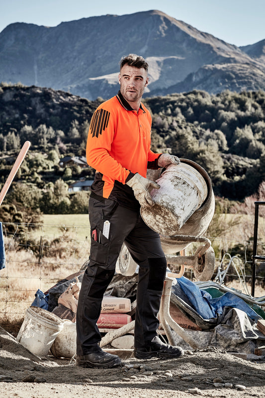 Syzmik Mens Hi Vis Flux L/S Polo - ZH310