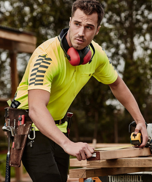 Syzmik Mens Hi Vis Komodo Short Sleeve Polo - ZH320