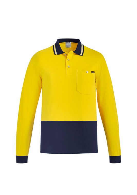 Syzmik Mens Hi Vis Cotton L/S Polo - ZH430