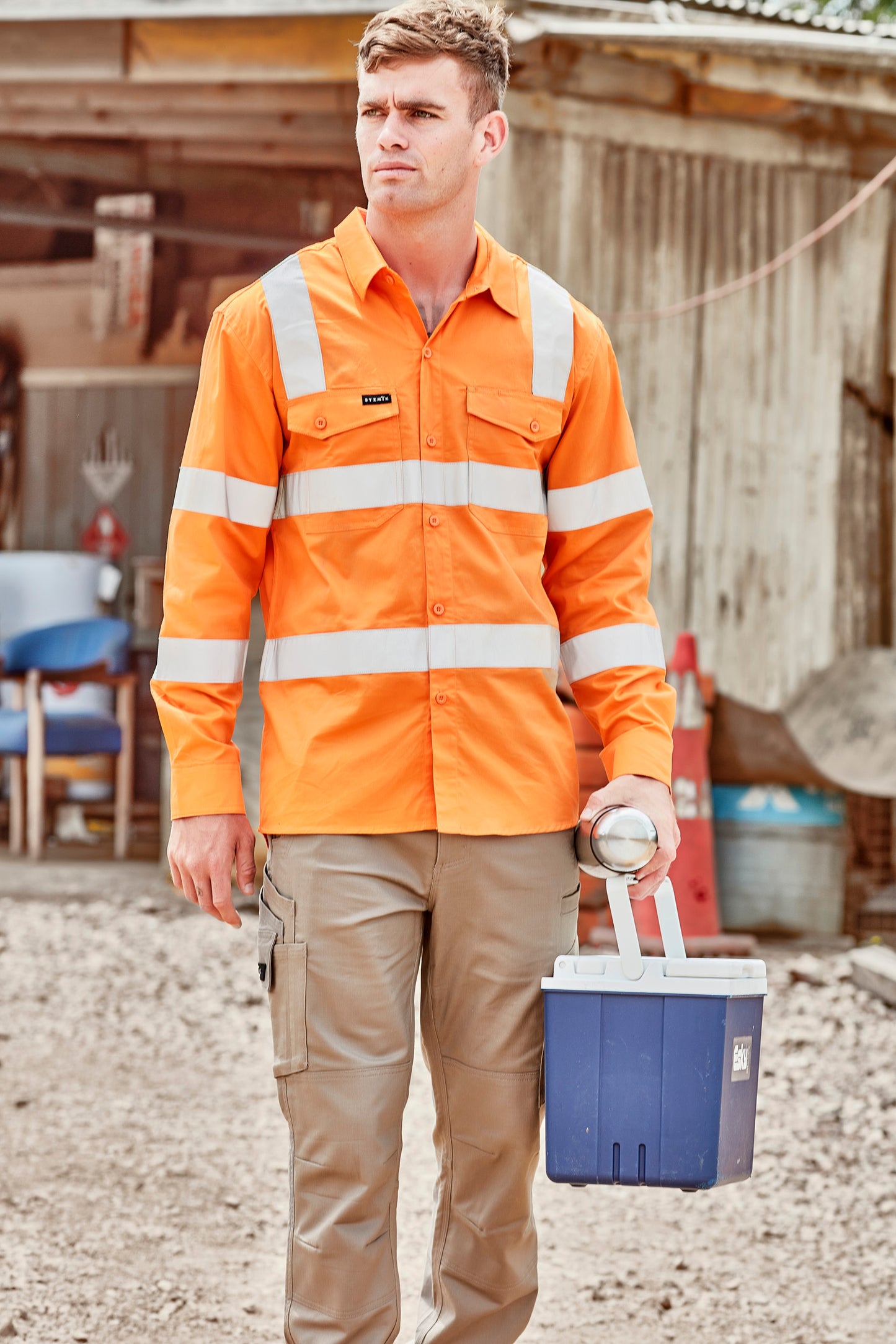 Syzmik Mens Bio Motion Vic Rail Shirt Long Sleeve - ZW680