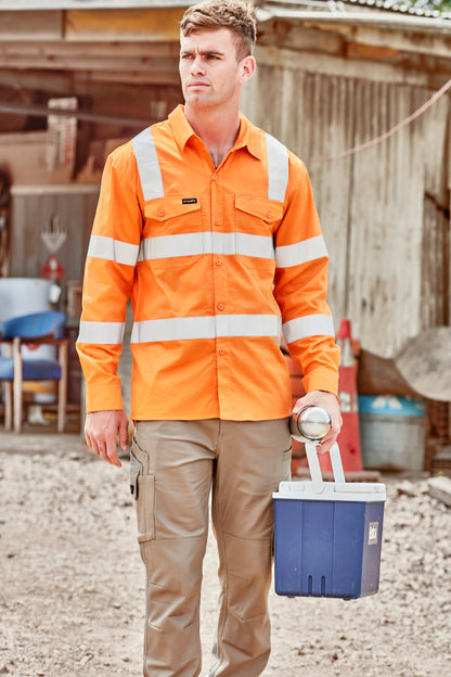 Syzmik Mens Bio Motion Vic Rail Shirt Long Sleeve - ZW680