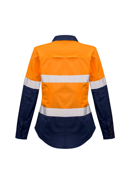 Syzmik Womens Hi Vis Rugged Cooling Taped Long Sleeve Shirt - ZW720
