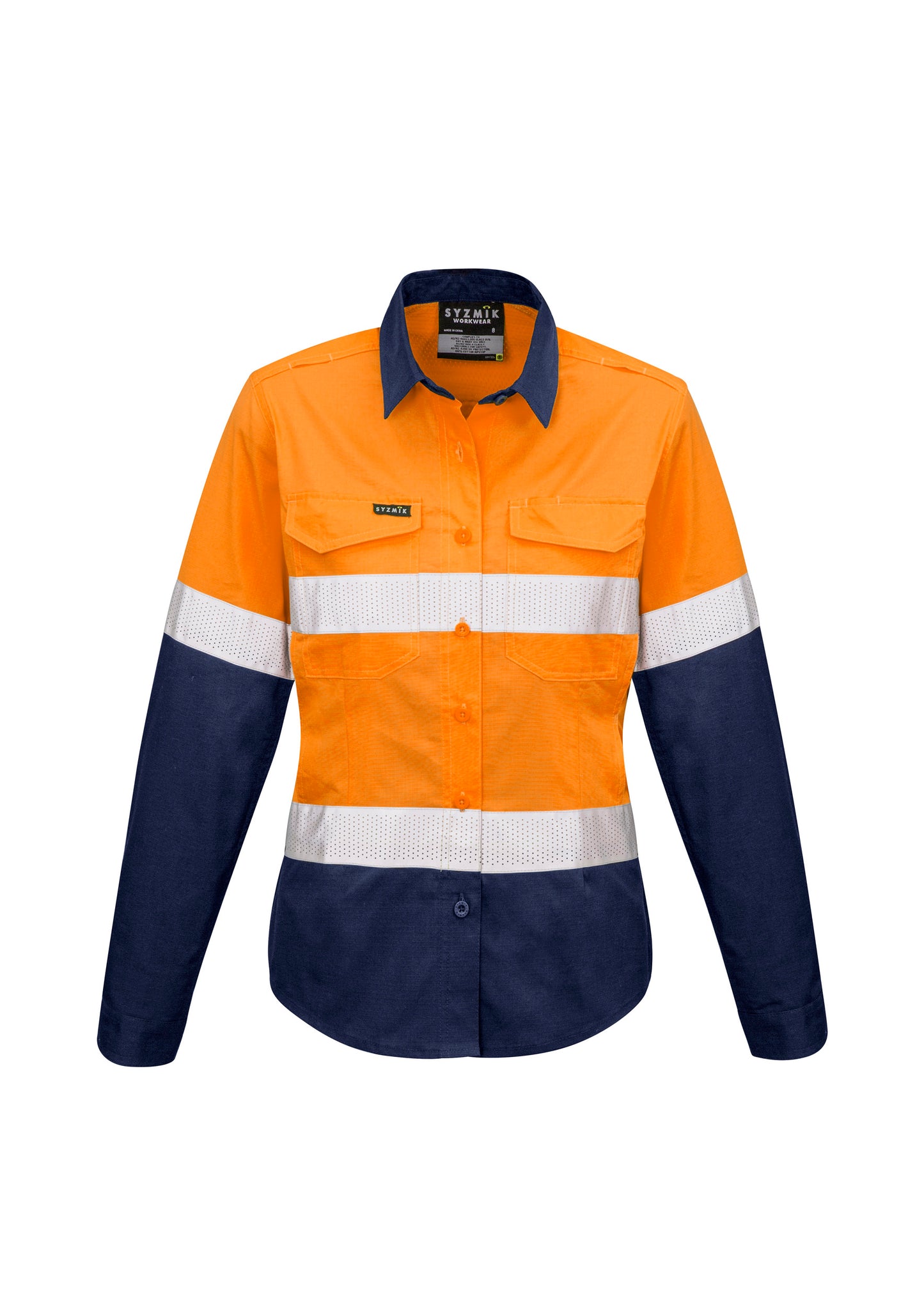 Syzmik Womens Rugged Cooling Taped Hi Vis Spliced Shirt - ZW720
