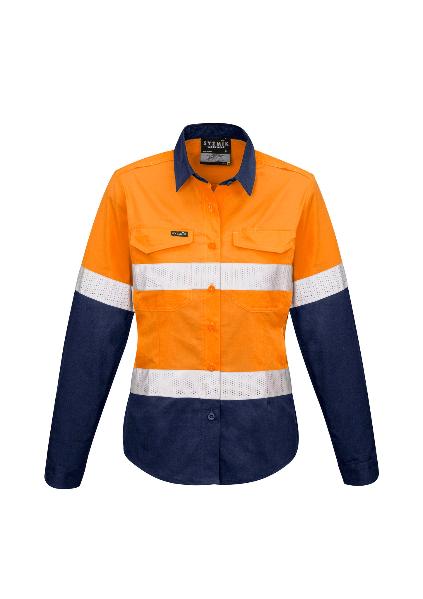 Syzmik Womens Hi Vis Rugged Cooling Taped Long Sleeve Shirt - ZW720