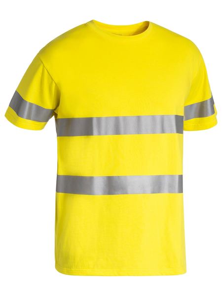 Bisley Mens Taped Hi Vis Cotton T-Shirt - BK1017T