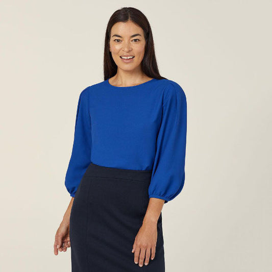 NNT French Georgette 3/4 Sleeve Top - CATUPM
