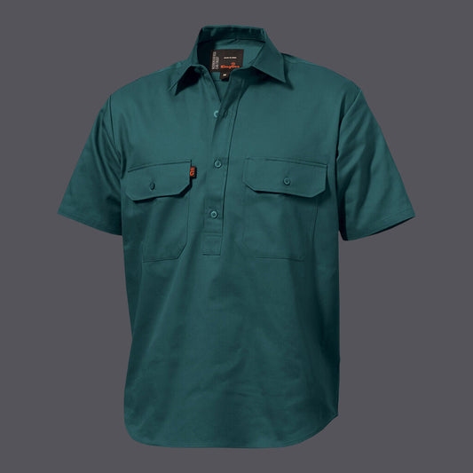 KingGee Originals Closed Front Drill Short Sleeve Shirt - K04060