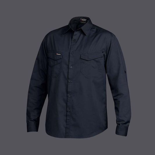 KingGee Tradies Lightweight Cotton Drill Long Sleeve Shirt - K14350