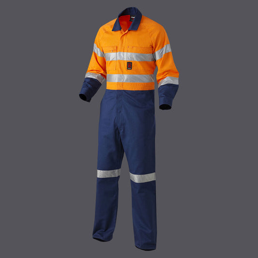 KingGee Originals Hi Vis Cotton Drill Taped Coverall - K51525