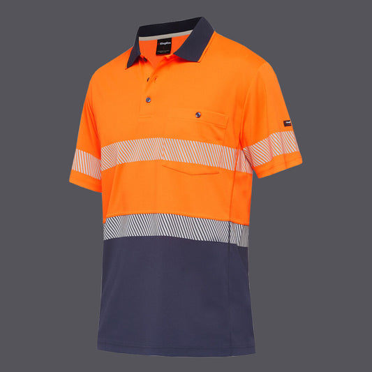 KingGee Workcool Hyperfreeze Hi Vis Taped Short Sleeve Polo - K54215