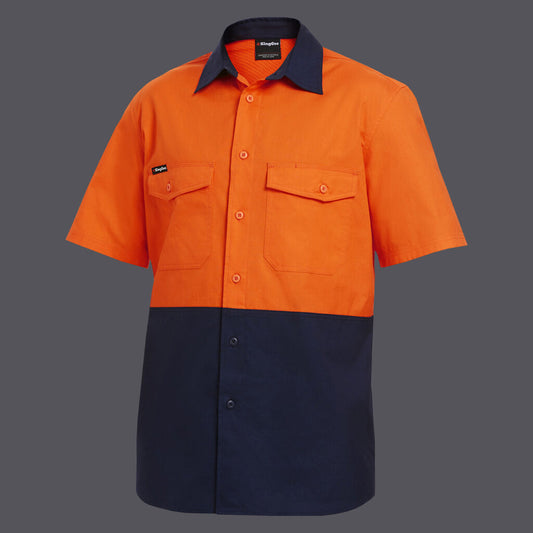 KingGee Workcool 2 Hi Vis Lightweight Short Sleeve Shirt - K54875
