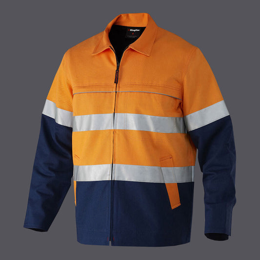 KingGee Originals Hi Vis Cotton Drill Taped Jacket - K55905