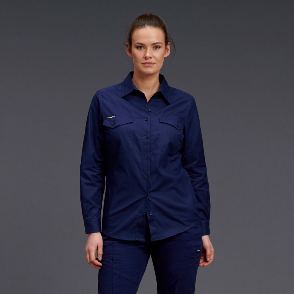 KingGee Women's Workcool 2 Cotton Ripstop Long Sleeve Shirt  - K69880