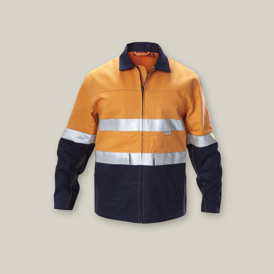 Hard Yakka Core Hi-Vis Taped Two Tone Cotton Drill Jacket - Y06545