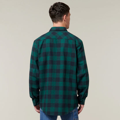 Hard Yakka Check Flannel Cotton Long Sleeve Shirt - Y07295