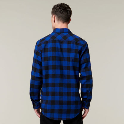 Hard Yakka Check Flannel Cotton Long Sleeve Shirt - Y07295