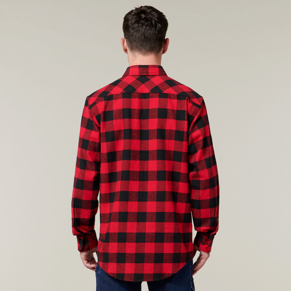 Hard Yakka Check Flannel Cotton Long Sleeve Shirt - Y07295