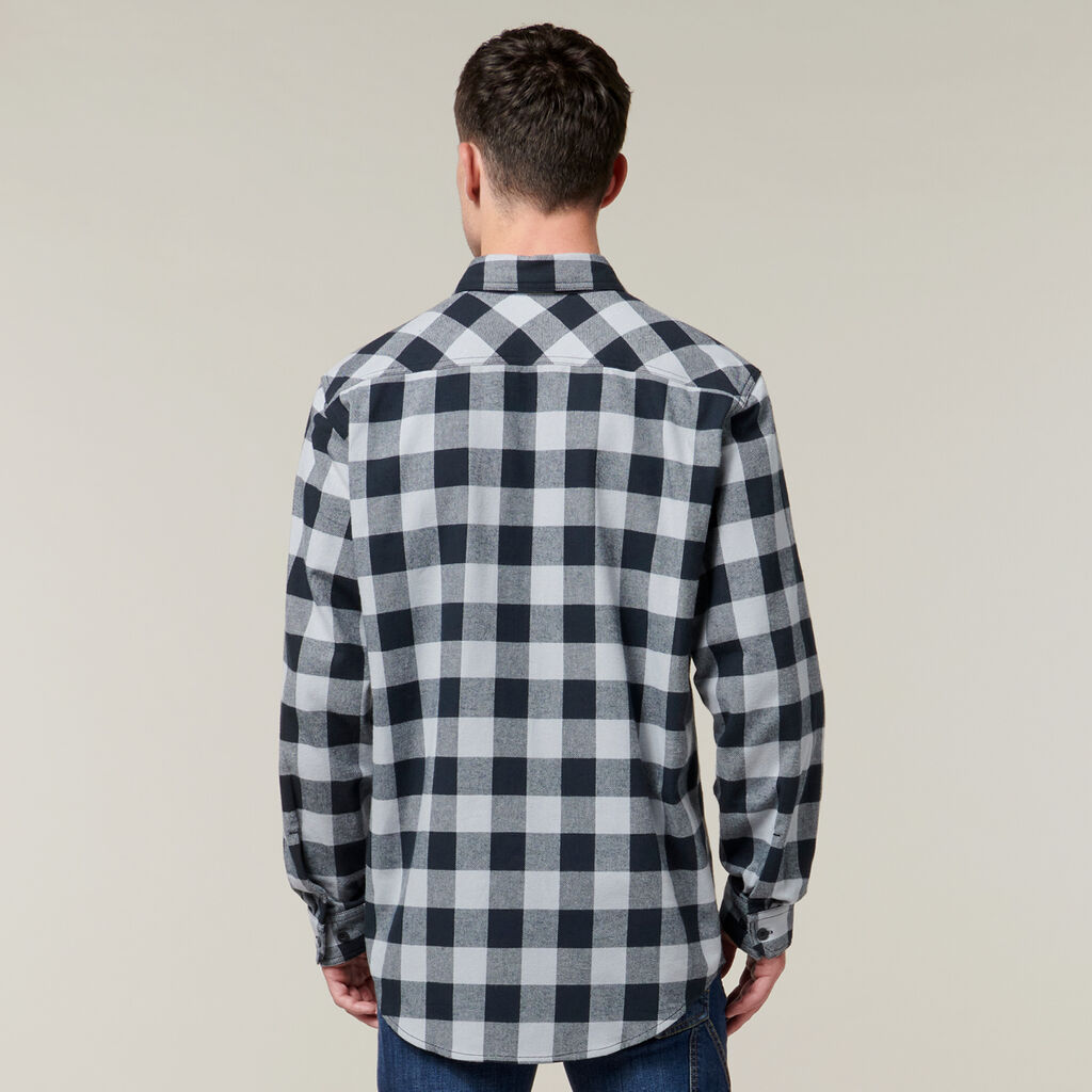 Hard Yakka Check Flannel Cotton Long Sleeve Shirt - Y07295
