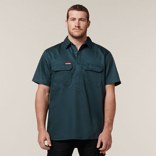 Hard Yakka Closed Front Cotton Drill Short Sleeve Shirt - Y07540