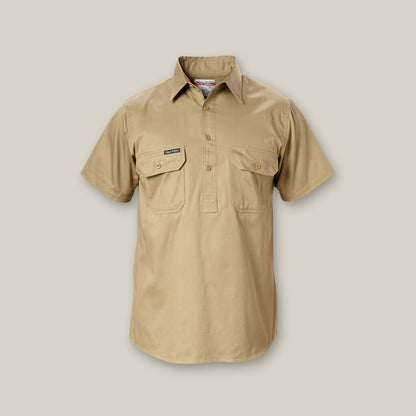 Hard Yakka Closed Front Cotton Drill Short Sleeve Shirt - Y07540