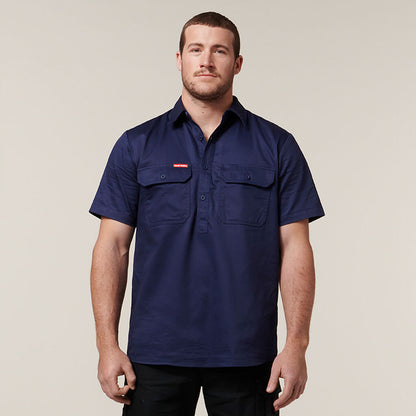 Hard Yakka Closed Front Cotton Drill Short Sleeve Shirt - Y07540