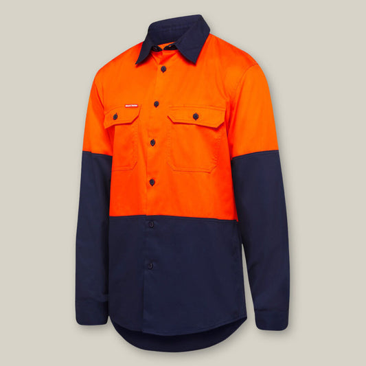 Hard Yakka Core Hi-Vis Vented Cotton Long Sleeve Shirt - Y07950